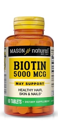 Biotin 5,000 mcg  60 tablets