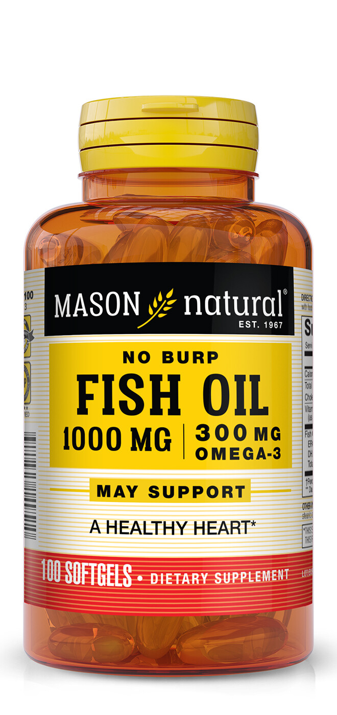Omega-3 No Burp Fish Oil 1,000 mg 100 softgels