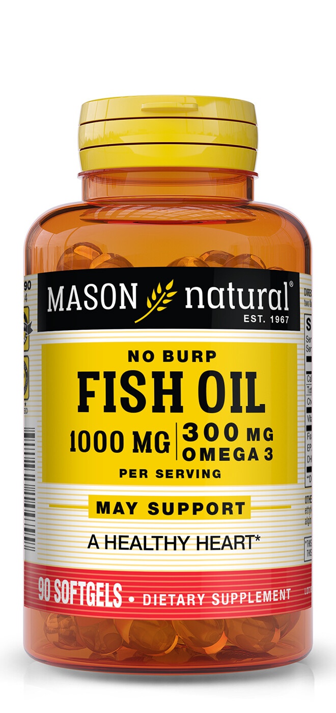 Omega-3 No Burp Fish Oil 1,000 mg 90 softgels