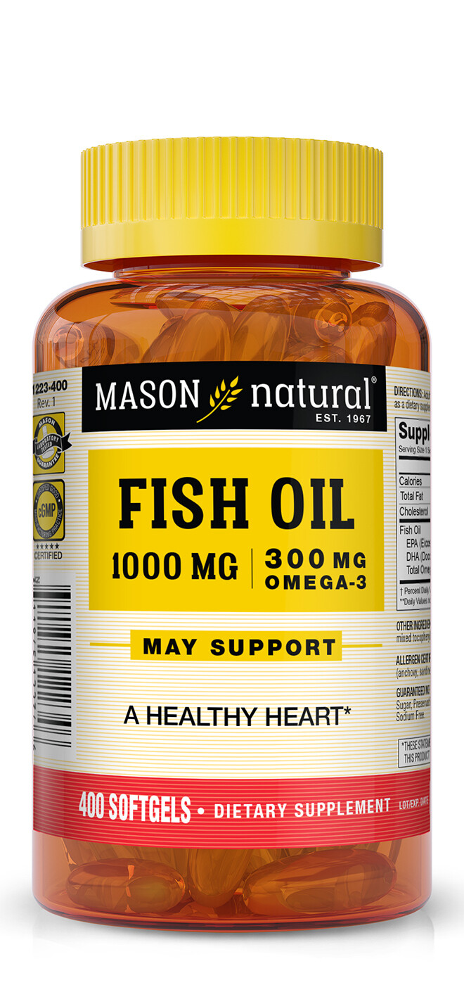 Omega-3 Fish Oil 1,000 mg 400 softgels