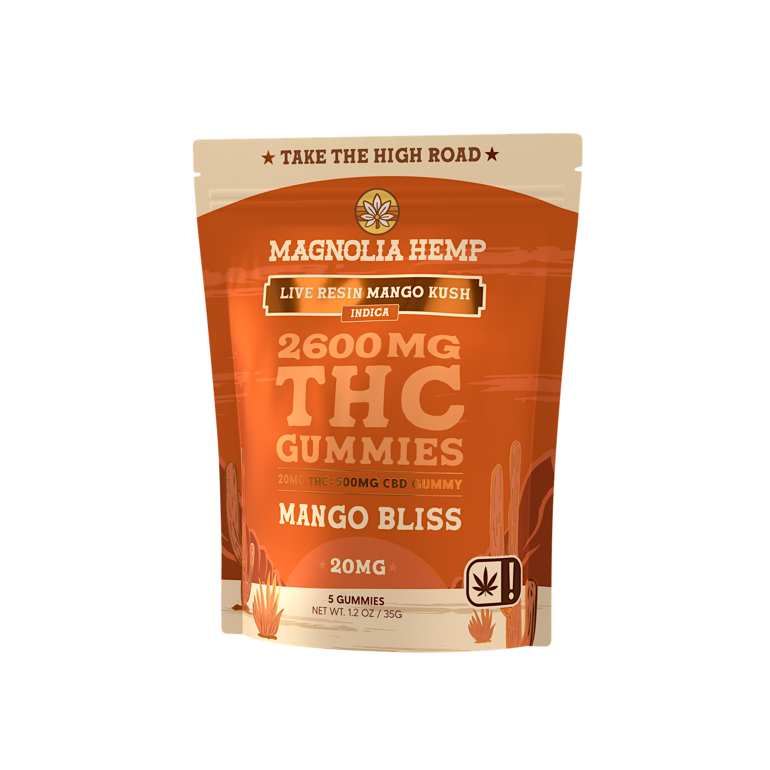 THC Gummies | Mango Bliss, Size: 100mg