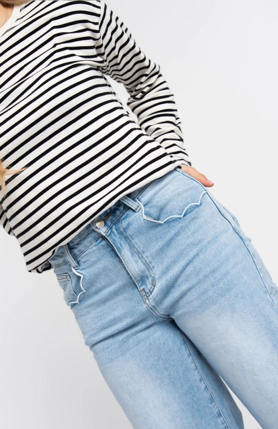 Wide leg denim