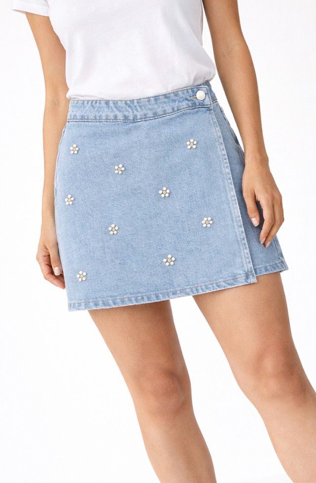 Denim skorts