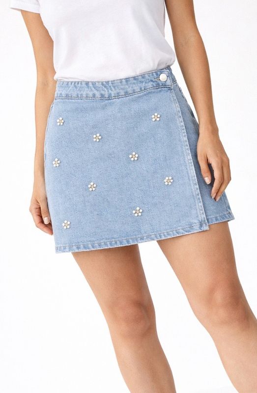 Denim skorts