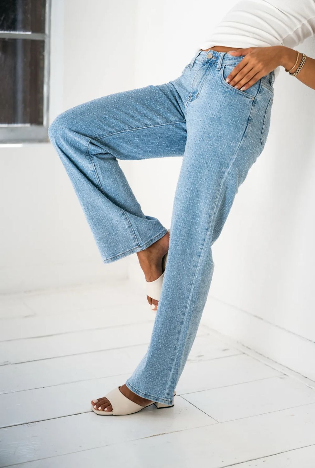Straight leg denim