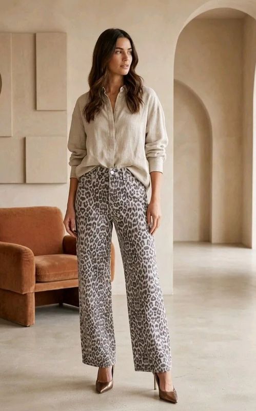 PRE ORDER Leopard wide leg