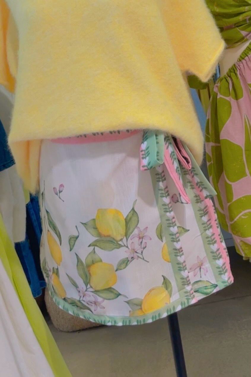 Linen lemon skorts