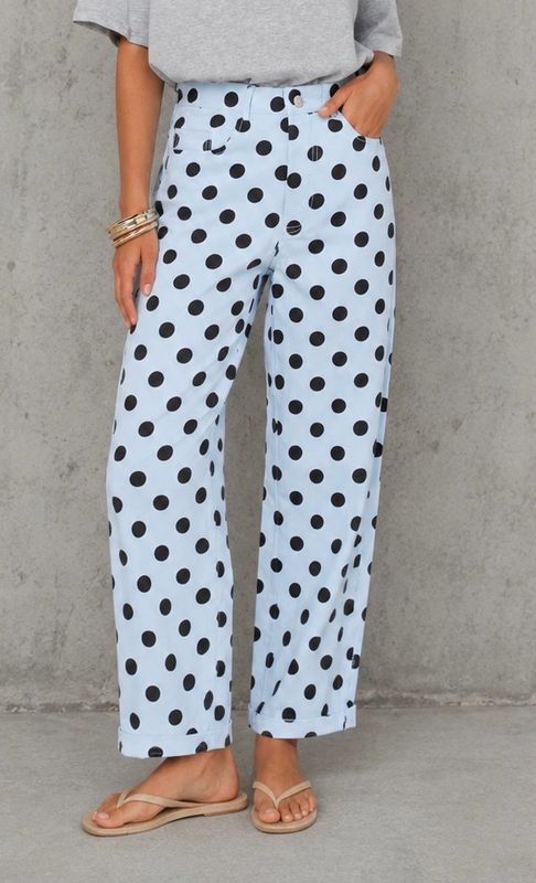 Polka dot denim