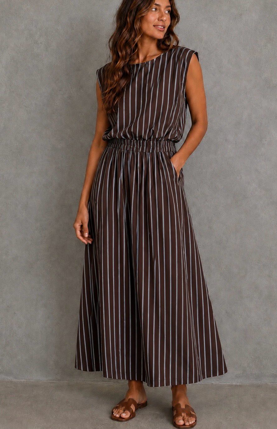 Striped skirt + top