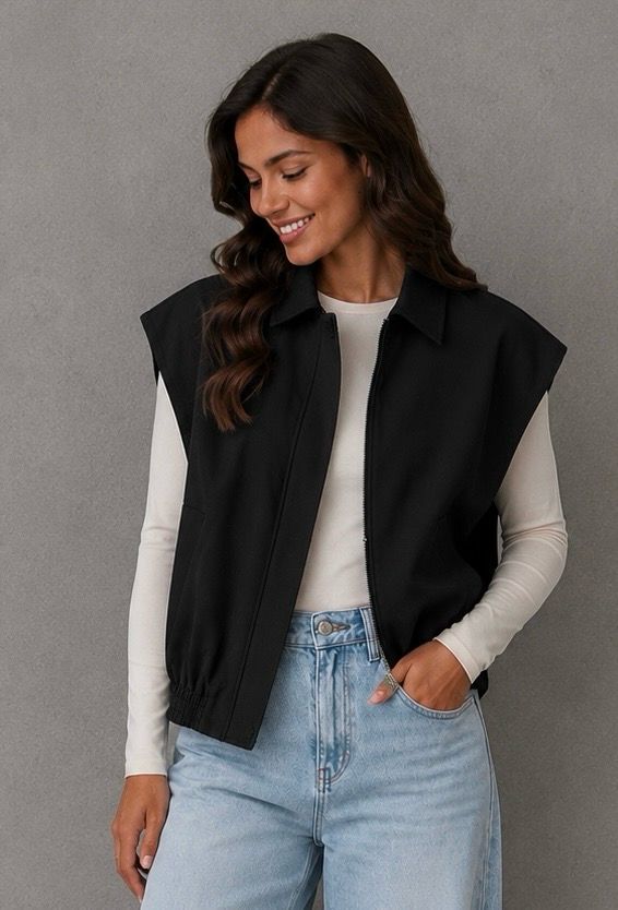 Soft bomber vest black
