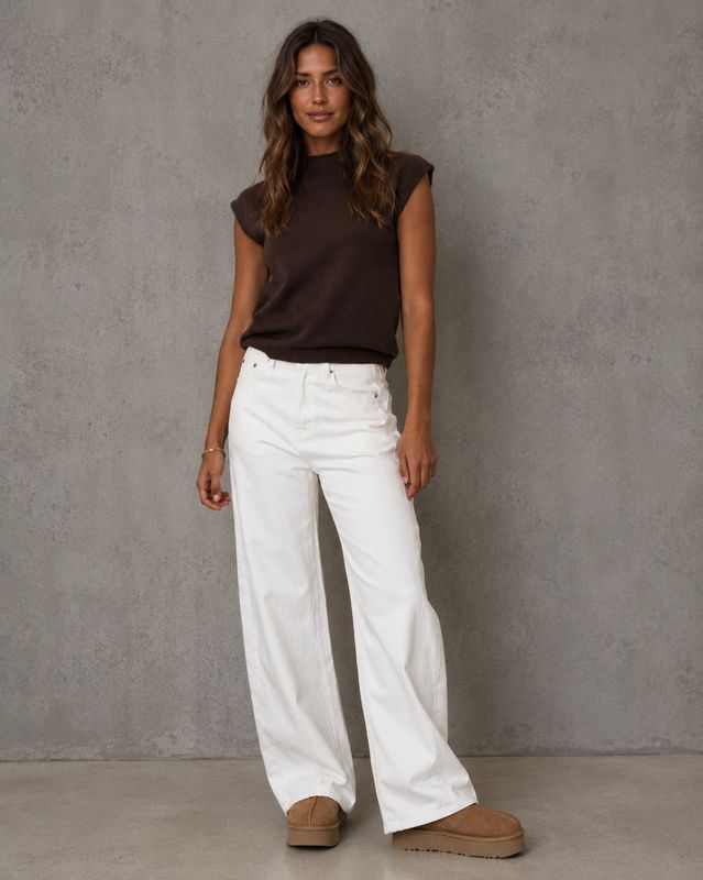 Soft highneck knit brown