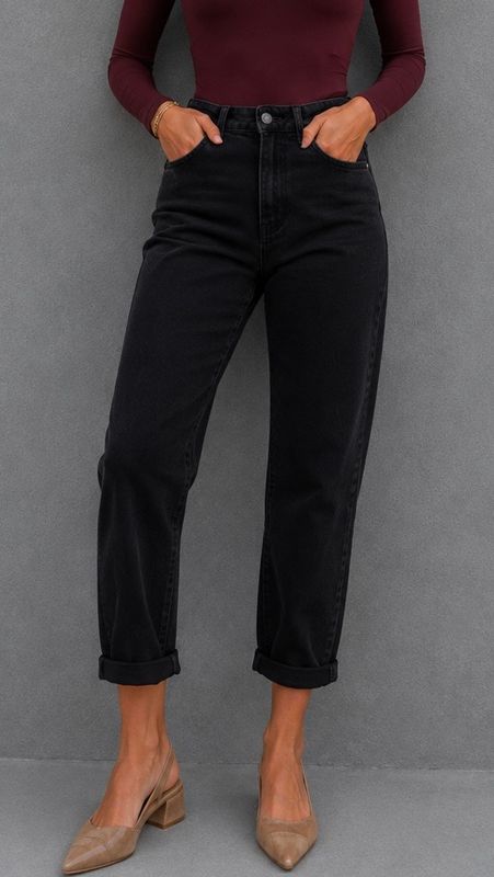 Mom denim black