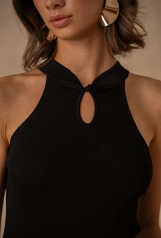 Highneck tokio top black