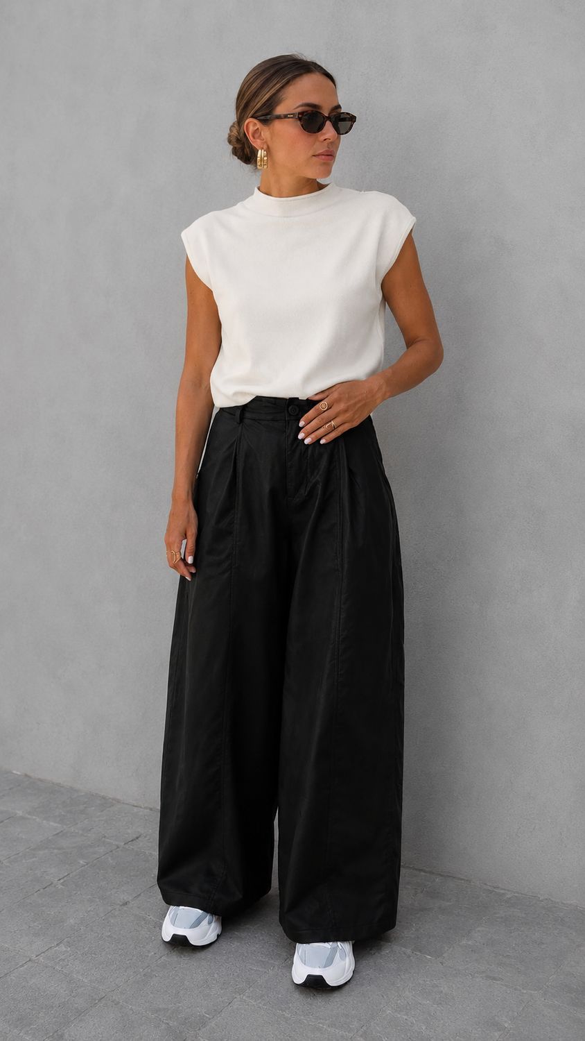 Leather balloon pants black (PRE-ORDER 21/08)