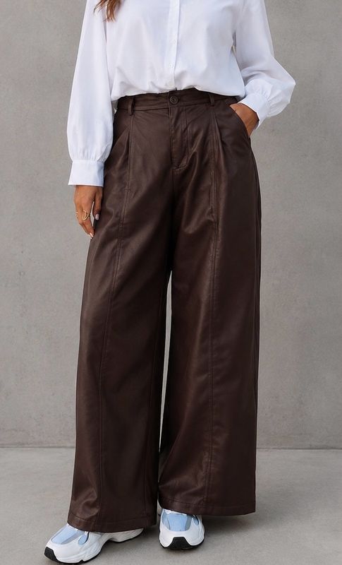 Leather balloon pants brown (PRE-ORDER 21/08)
