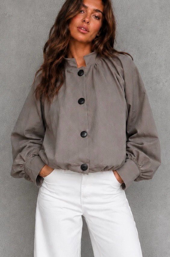 Balloon jacket taupe