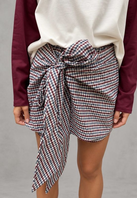 Cinny checked skort burgundy
