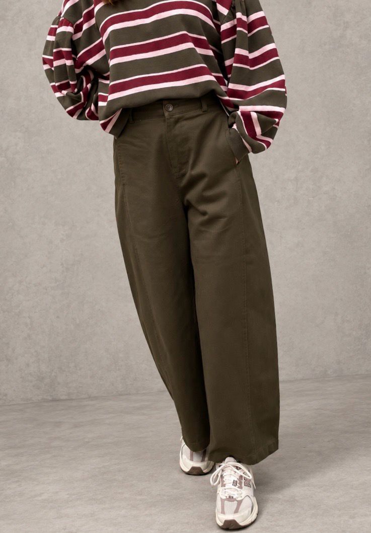 Wide leg pants kaki