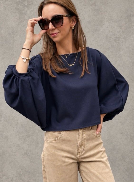 Balloon sweater navy