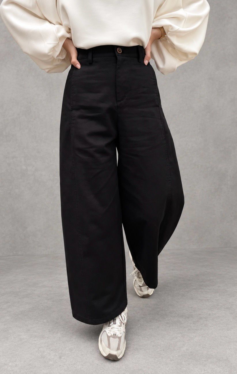 Wide leg pants black