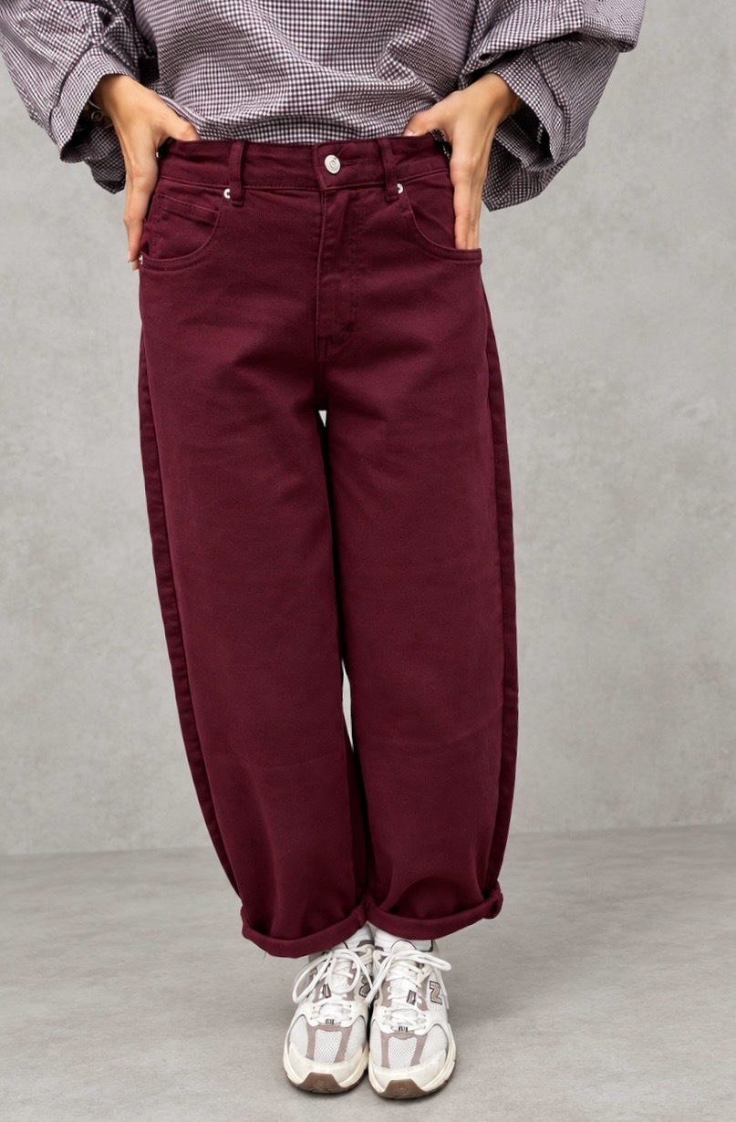 Balloon denim burgundy