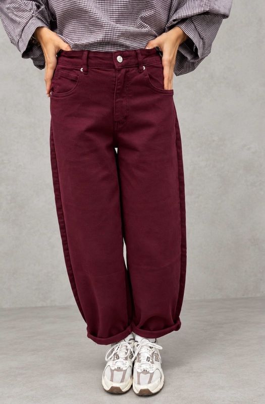 Balloon denim burgundy