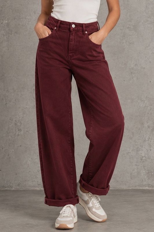 Balloon denim burgundy