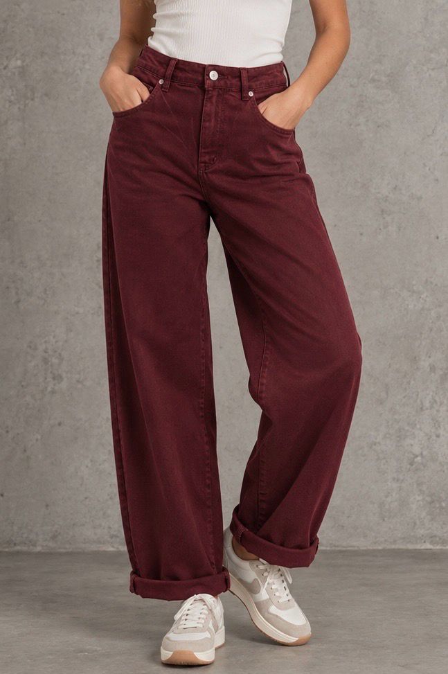 Balloon denim burgundy
