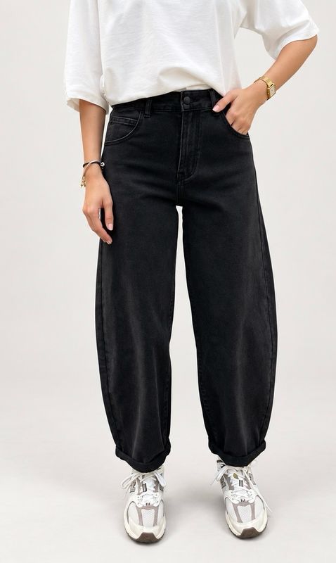 Balloon stretch denim black