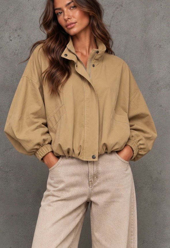Balloon jacket camel