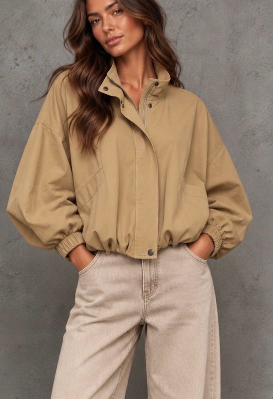 Balloon jacket camel