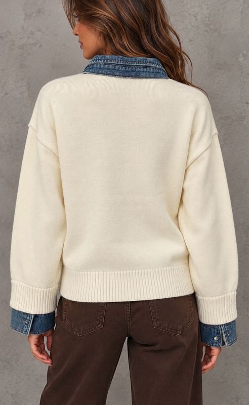 Denim knit ecru