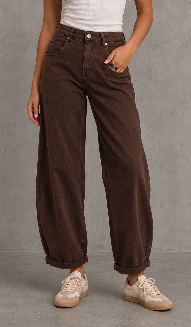 Balloon denim brown