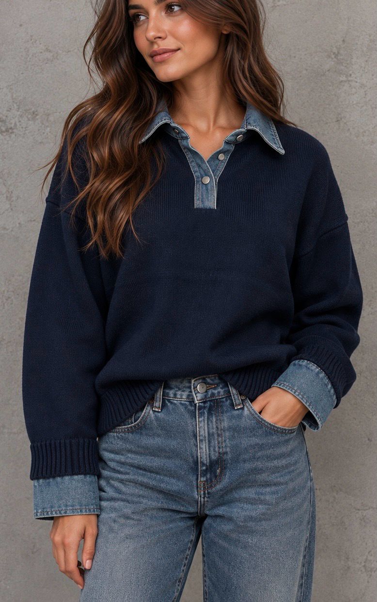 Denim knit navy