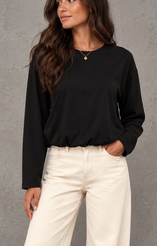 Puffed longsleeve black