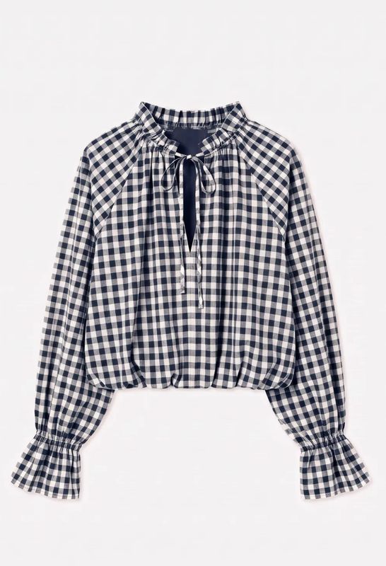 Checked shirt navy