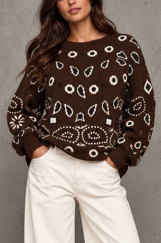 Bandana knit brown