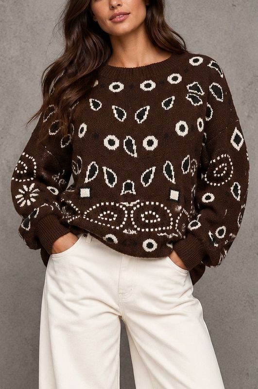 Bandana knit brown