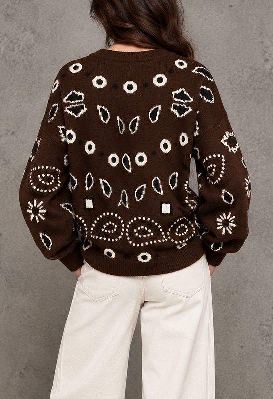 Bandana knit brown