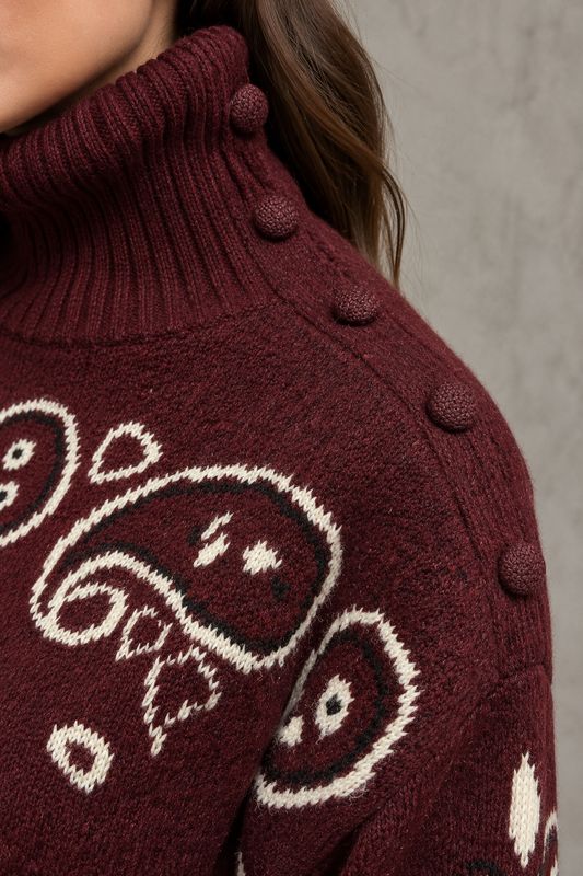 Bandana knit burgundy