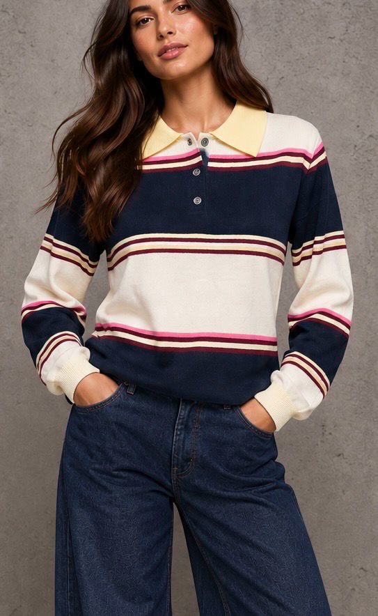 Donnie polo knit navy