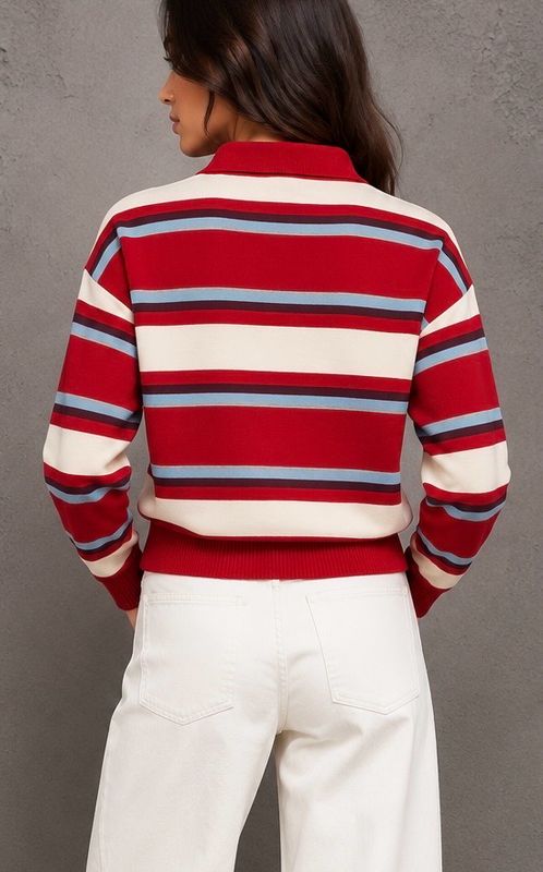 Ray polo knit red