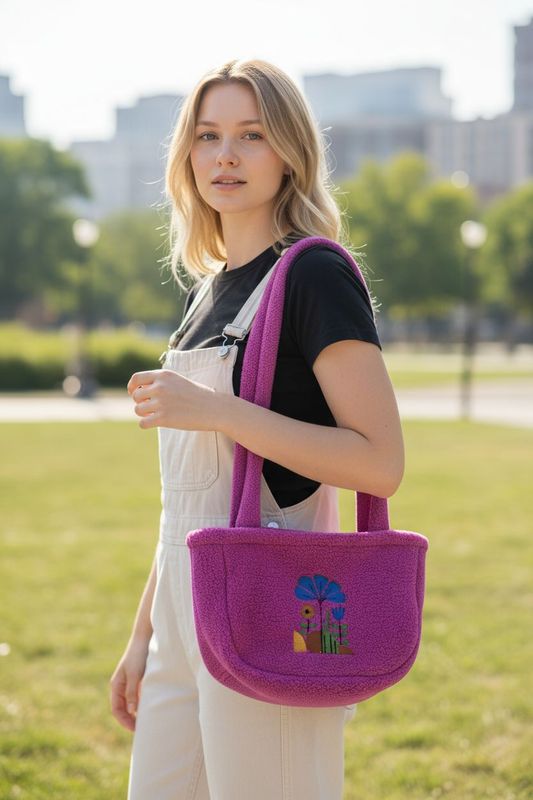 Torebka różowa baranek