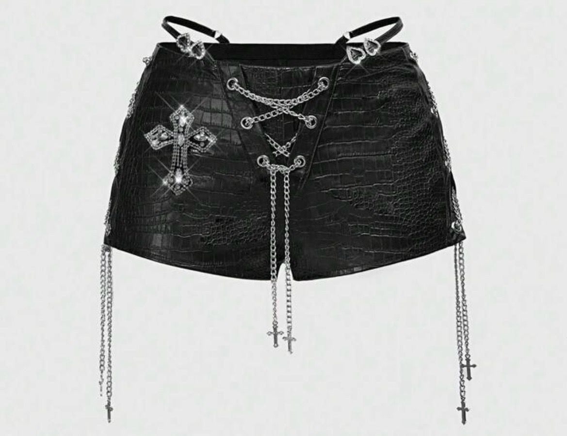 Cross Me Not Chain Shorts