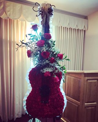 Guitar Set Piece by Twigs Floral Design