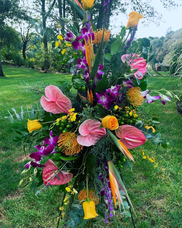Tropique Easel Spray by Twigs Floral Design