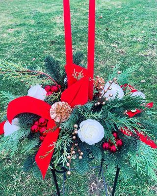 Christmas Traditions Centerpiece by Twigs Floral Design