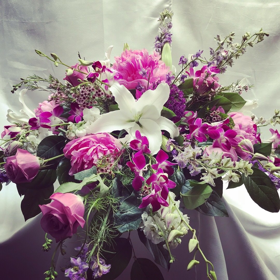 Angel Casket Spray by Twigs Floral Design