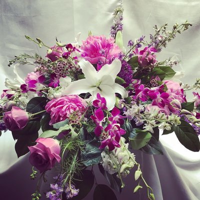 Angel Casket Spray by Twigs Floral Design