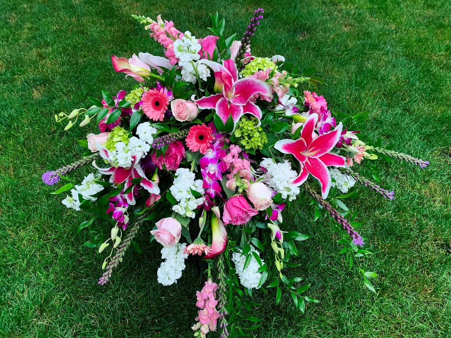 "Angie" Casket Spray by Twigs Floral Design